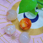 Flower agate sphere